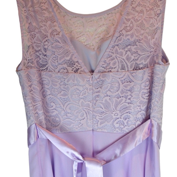 Bery‎ Love Prom Wedding Dress Lace A Line Chiffon, Lavender Size XL - Picture 7 of 9